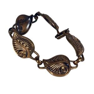 Copper leaf bracelet